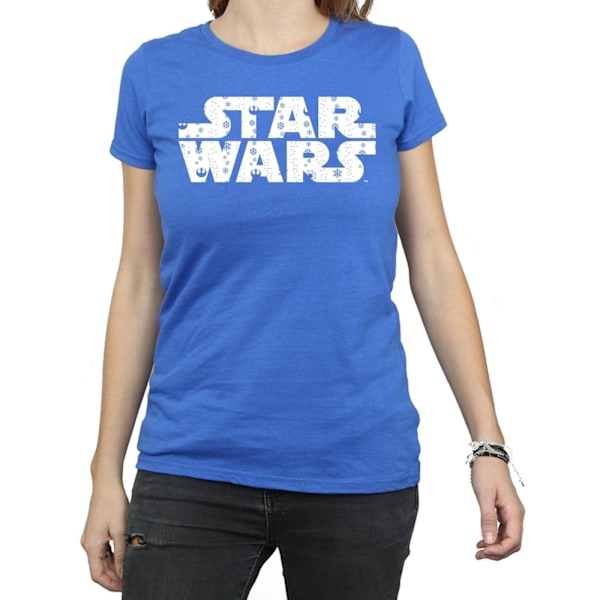 Star Wars Dam/Damer Jul Logo Bomull T-shirt S Royal B Royal Blue S