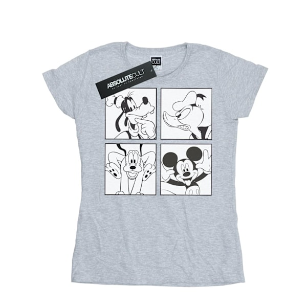 Disney Dam/Damer Mickey, Donald, Goofy Och Pluto Boxad Bomull Sports Grey M