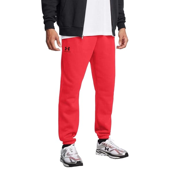 Under Armour Herr Essential Fleece Joggers L Röd Red L
