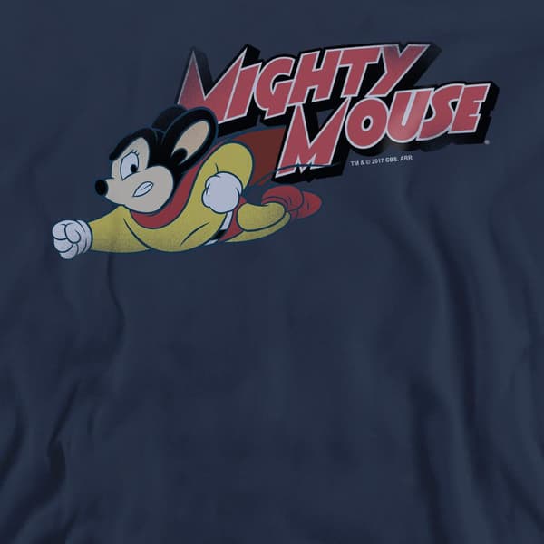 Mighty Mouse Unisex Vuxen Mighty Retro Sweatshirt S Marinblå Navy S