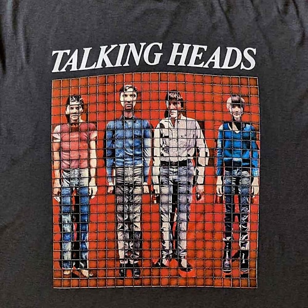 Talking Heads Unisex Adult Pixel Cotton T-Shirt XL Charcoal Grå Charcoal Grey XL