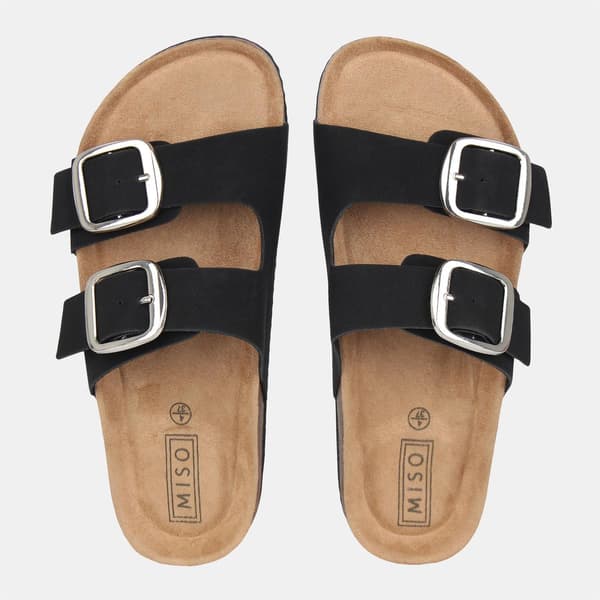 Miso Dam/Dam Birki Flatform Slides 6 UK Svart Black 6 UK
