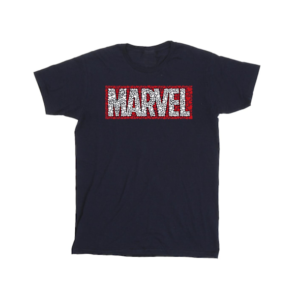 Marvel Comics Hearts Logo T-shirt M Marinblå Navy Blue M