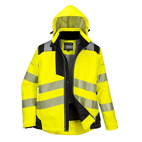 Portwest Dam/Kvinnors PW3 Hi-Vis Jacka 3XL Gul/Svart Yellow/Black 3XL