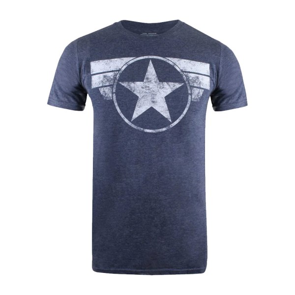 Captain America Herr Logotyp T-shirt M Vit White M