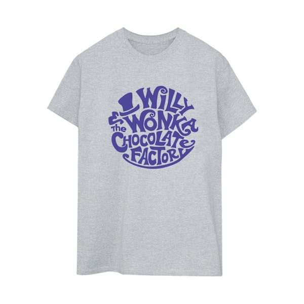 Willy Wonka & The Chocolate Factory Dam/Damer Skriven Logotyp Co Sports Grey 3XL