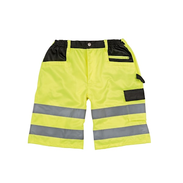 SAFE-GUARD by Result Herr Säkerhets Cargo Shorts S Fluorescerande Gul Fluorescent Yellow S