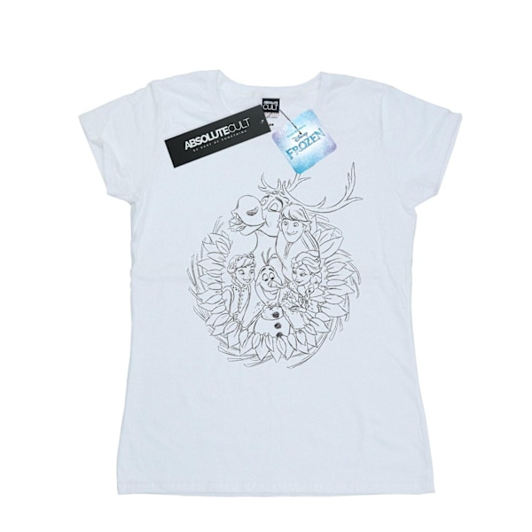 Disney Womens/Ladies Frozen Friends Wreath Bomull T-shirt S Vit White S