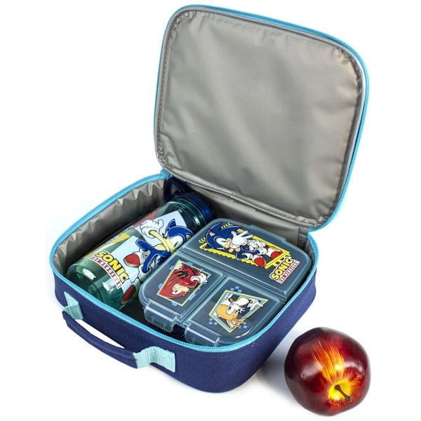 Sonic The Hedgehog Gotta Go Fast Lunch Bag Och Flaska En Storlek Blue/White One Size