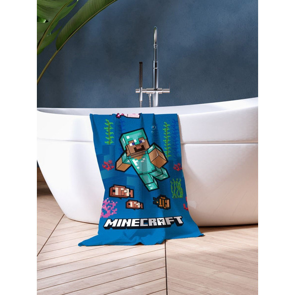 Minecraft Ocean badhandduk One Size Blå Blue One Size