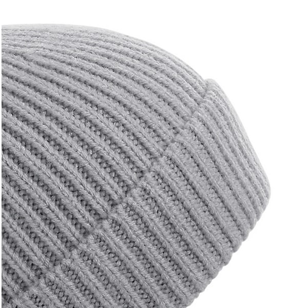Beechfield Unisex Engineered Knit Ribbed Beanie One Size Light Light Grey One Size