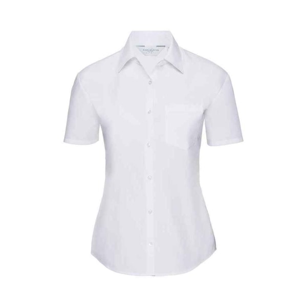 Russell Collection Dam/Dam Poplin kortärmad skjorta 3XL White 3XL