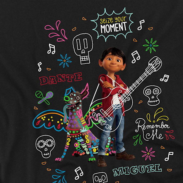 Coco Unisex Vuxen Miguel Dante Filmcitat Och Färgglada Klotter Black XXL