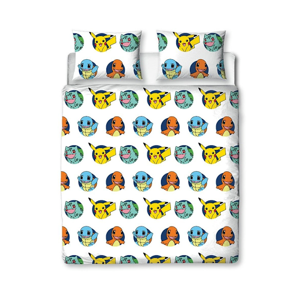 Pokemon Gotta Rotary Påslakan Set Dubbel Multifärgad Multicoloured Double