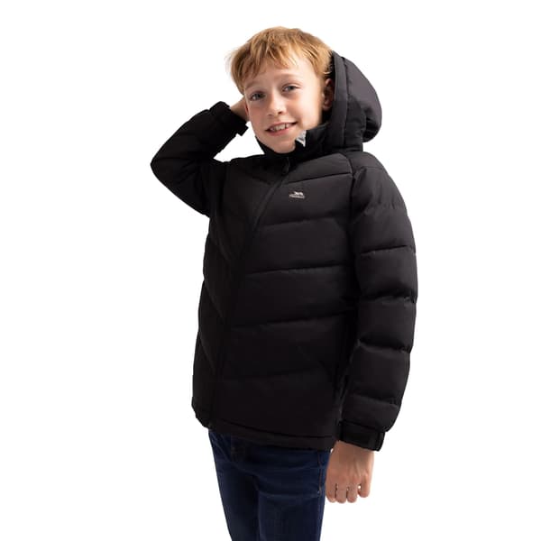 Trespass Aldery vadderad jacka för barn 5-6 år svart Black 5-6 Years