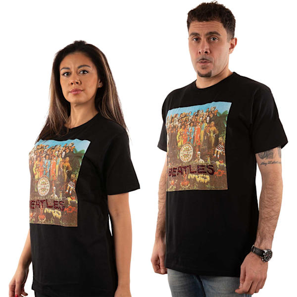 The Beatles Unisex Adult Sgt Pepper Embellished T-Shirt L Svart Black L