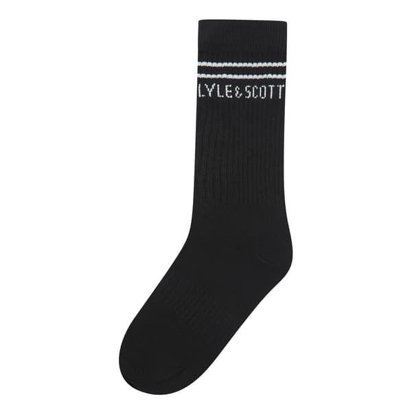 Lyle & Scott Barn/Kids Logotyp Crew Strumpor (6-pack) 3-5 År Black 3-5 Years