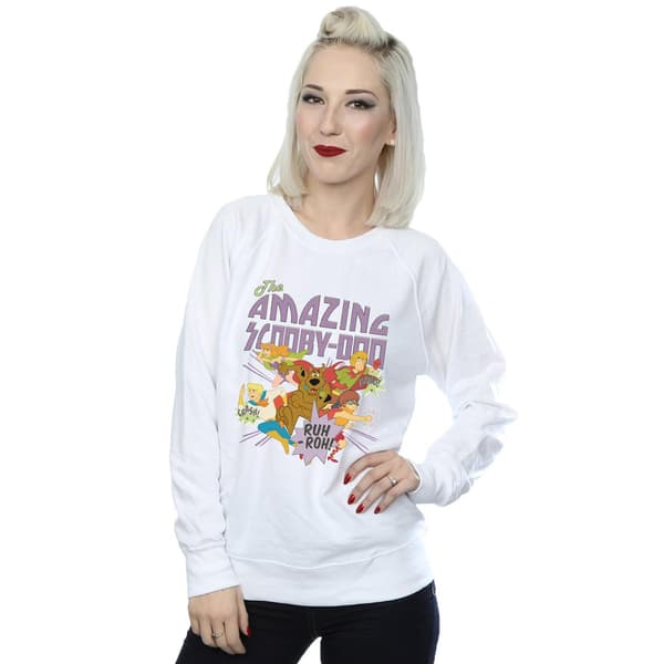 Scooby Doo Dam/Damer The Amazing Scooby Sweatshirt L Vit White L
