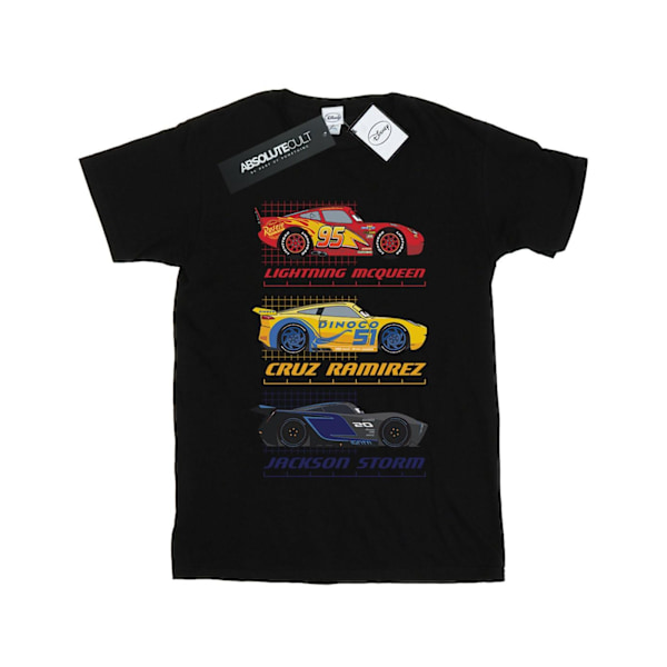 Disney Dam/Kvinnor Bilar Racer Profil Bomull Pojkvän T-Shir Black M