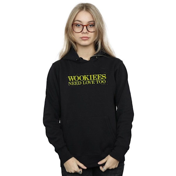 Star Wars Dam/Kvinnor Wookiees Behöver Kärlek Också Hoodie XXL Svart Black XXL