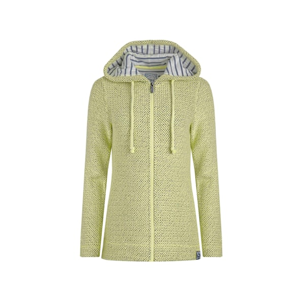 Weird Fish Dam/Dam Chicoa Macaroni Hoodie med Full Dragkedja, Storlek 16 UK Celery 16 UK