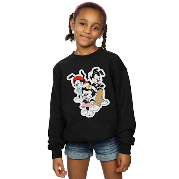 Animaniacs Girls Dot Wakko And Yakko Sweatshirt 12-13 År Bla Black 12-13 Years