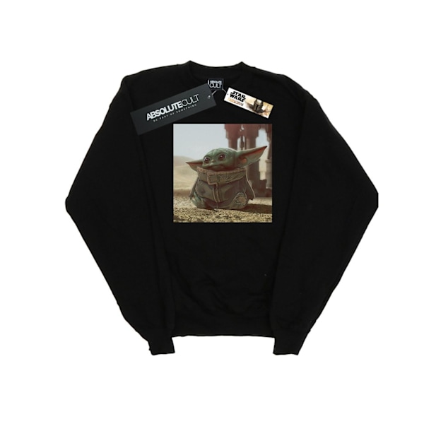 Star Wars Girls The Mandalorian The Child Scene Sweatshirt 7-8 Black 7-8 Years