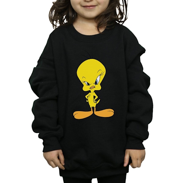 Looney Tunes Girls Tweety Angry Sweatshirt 12-13 år Svart Black 12-13 Years