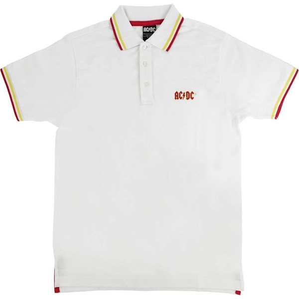 AC/DC Unisex Vuxen Klassisk Logotyp Polotröja M Vit White M