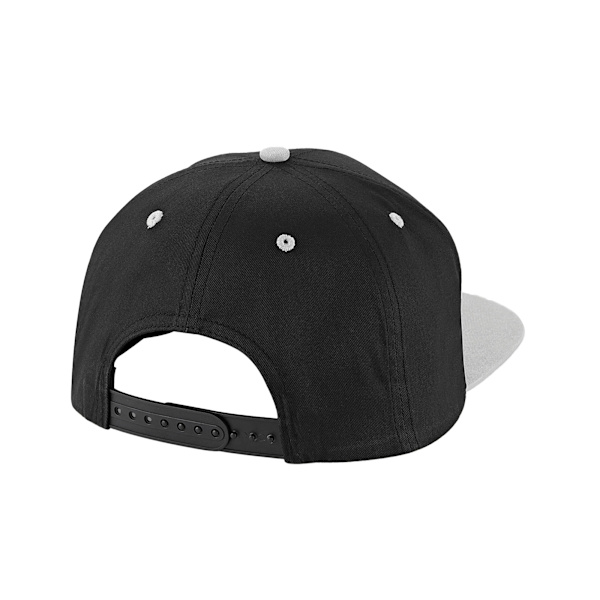 Beechfield Unisex Adult Contrast 5 Panel Snapback Cap One Size Black/Grey One Size