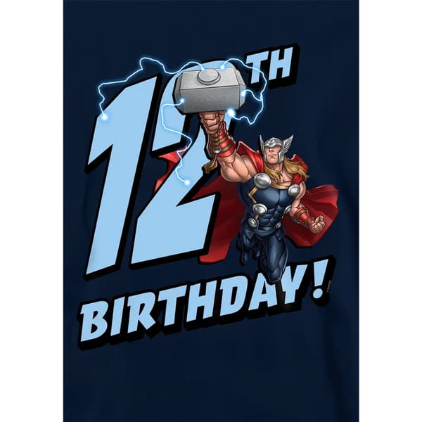 Marvel Barn/Barn Thor 12-årsdag Huvtröja 5-6 År Marinblå Navy 5-6 Years