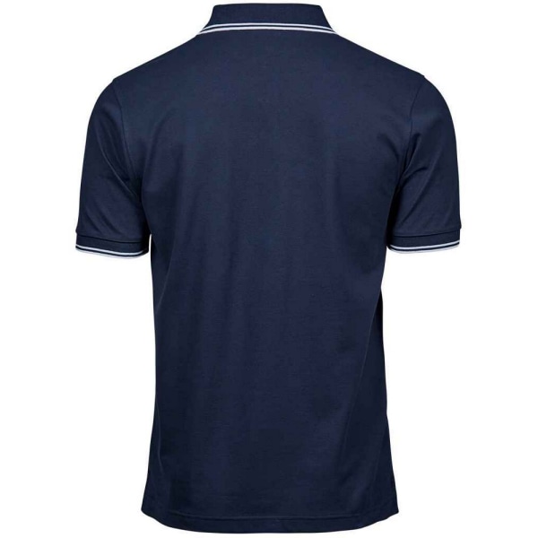 Tee Jays Mens Tipped Stretch Polo Shirt S Marinblå/Vit Navy/White S