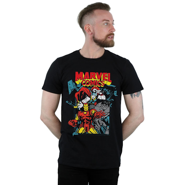 Marvel Comics Herr Trio Pose T-shirt 4XL Svart Black 4XL