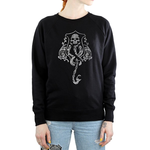 Harry Potter Dam/Kvinnor Mörk Märke Crest Sweatshirt M Svart Black M