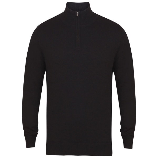 Henbury Sweatshirt med dragkedja för män XXL svart Black XXL