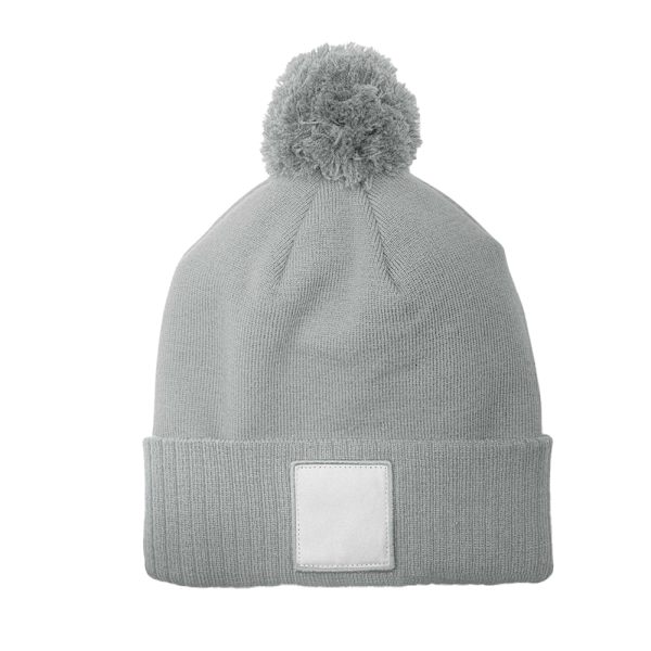 Beechfield Pom Pom Appliqué Patch Mössa En Storlek Ask/Vit Ash/White One Size