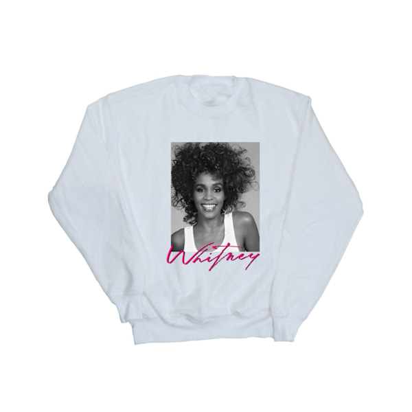 Whitney Houston Girls Smile Photograph Sweatshirt 12-13 år W White 12-13 Years