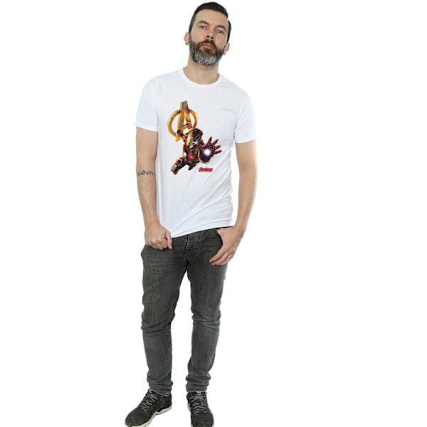 Marvel Herr Iron Man Pose T-shirt M Vit White M