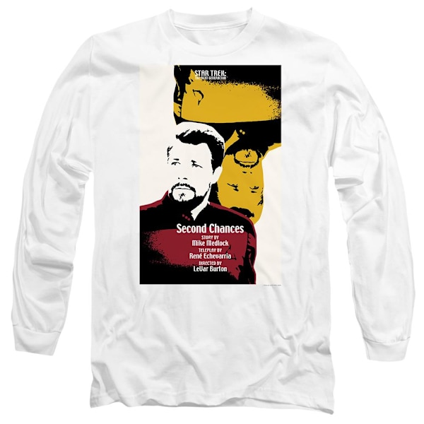 Star Trek Unisex Vuxen The Next Generation Säsong 6 Avsnitt 24 White M