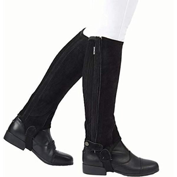 Dublin Barnkalv/Barn Mocka Halvchaps II Barn Stor Svart Black Childs Large