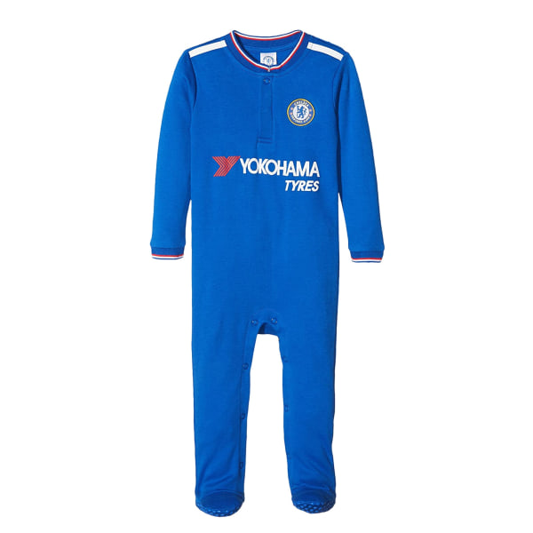 Chelsea FC Official Baby Sleepsuit 9/12 Months Blue Blue 9/12 Months