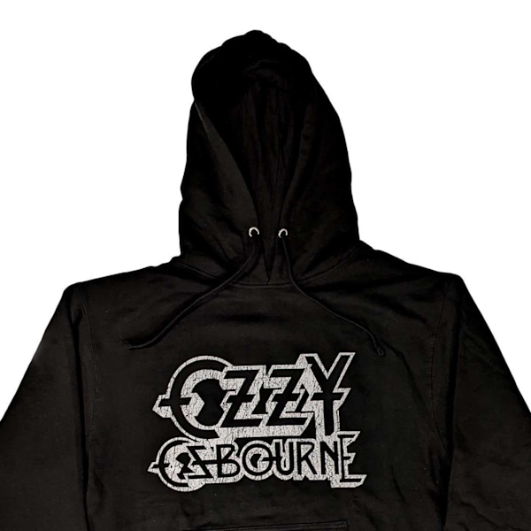 Ozzy Osbourne Unisex Vuxen Vintage Logo Pullover Hoodie XXL Bla Black XXL