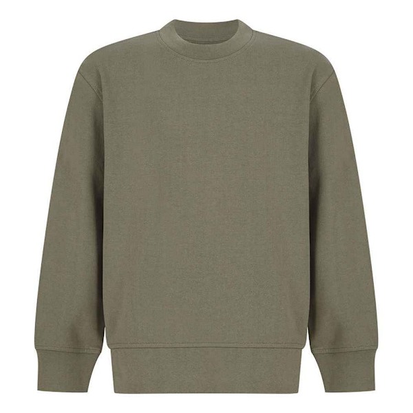 SF Minni Barn/Barn Curved Hem Sweatshirt 9-10 År Khaki Khaki 9-10 Years