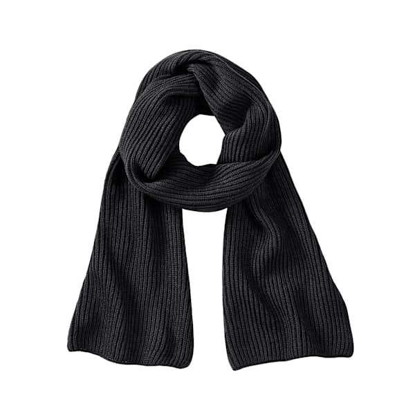 Beechfield Unisex Vuxen Metro Stickad Halsduk En Storlek Svart Black One Size