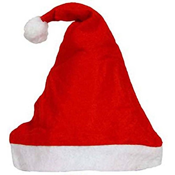 Julhandel Unisex Budget Value Santa Hat En Storlek Röd Red One Size