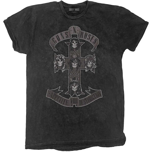 Guns N Roses Barn/Barn T-shirt med kors 7-8 år Svart/Vit Black/White 7-8 Years