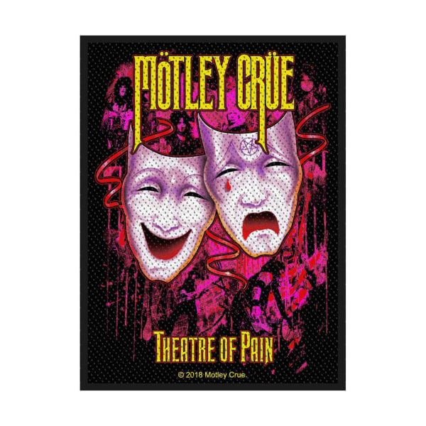 Motley Crue Theatre Of Pain Patch One Size Svart/Rosa/Gul Black/Pink/Yellow One Size