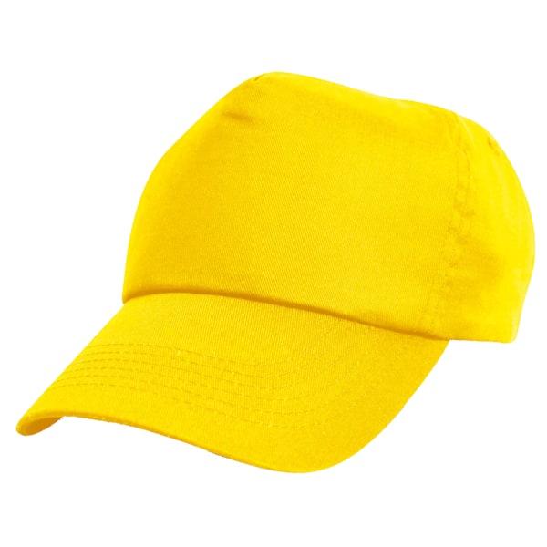 Result Unisex Barn/Barn Plain Basebll Cap En Storlek Gul Yellow One Size