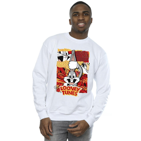 Looney Tunes Herr Bugs Bunny Comic Nyår Sweatshirt XXL Vit White XXL