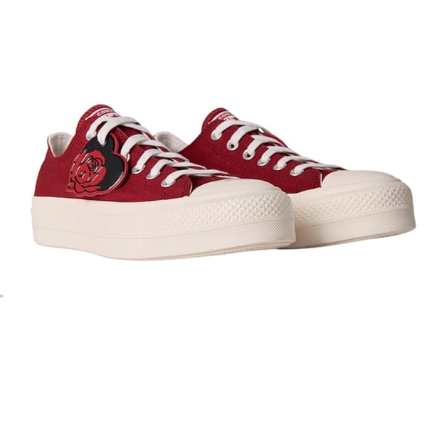 Converse Dam Chuck Taylor Canvas Platåskor 6 UK Red 6 UK